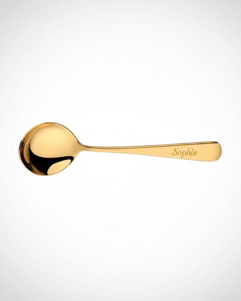 Miniature : Cuillère Café Gravée Dorée Prénom | Cadeau Mariage EVJF | Souvenir Invités Pers