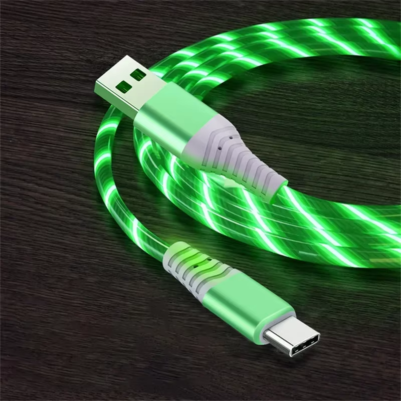 Thumbnail: Fast Charging Data Cord Flow Luminous USB Type C Cable 5A Fast Charging Cable