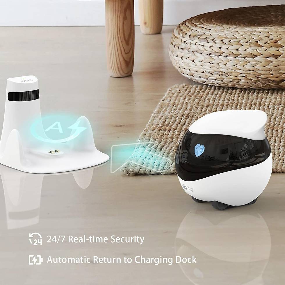 Thumbnail: SE Familybot Home Camera Robot: 1080P Movable Pet Camera Indoor, Battery-Operate