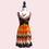 Thumbnail: Orange/Brown Chevron Dress