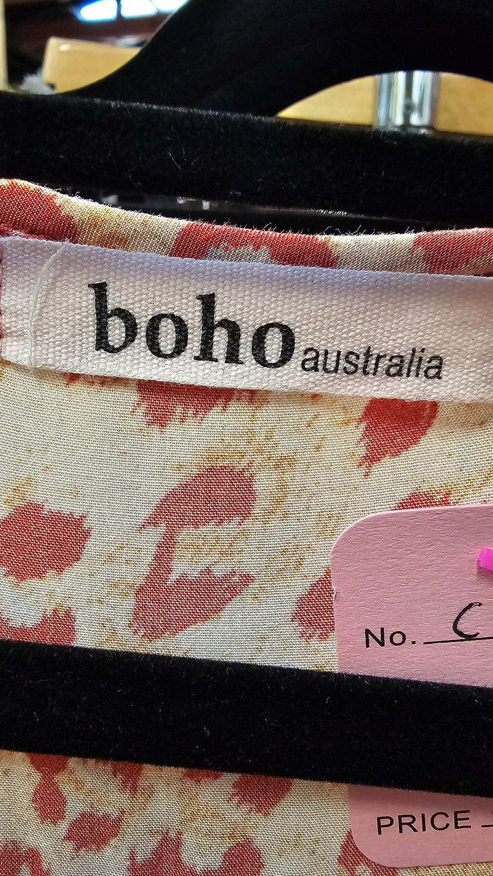 Thumbnail: Boho Australian animal print maxi dress - size S
