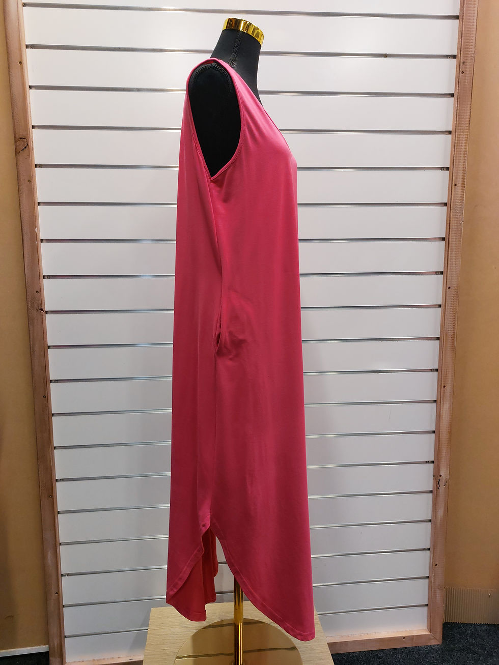 Thumbnail: Hot Pink V-Neck Maxi Dress - L