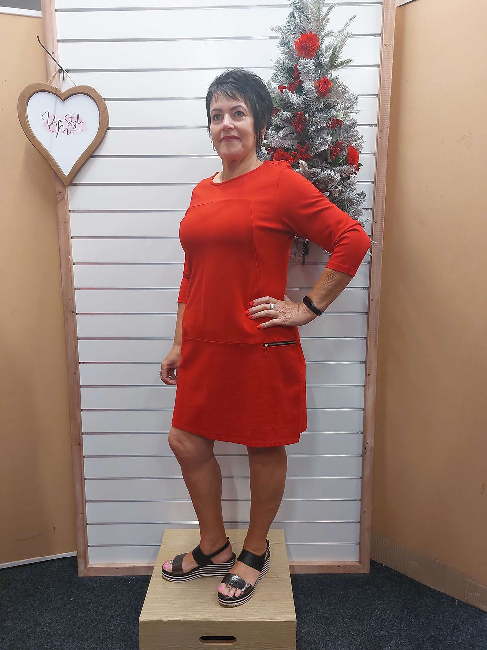 Thumbnail: Memo Red Dress - 18