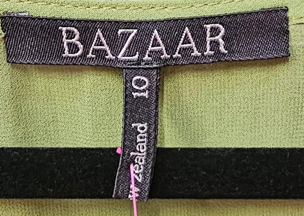 Thumbnail: Bazaar green long sleeve blouse - size 10