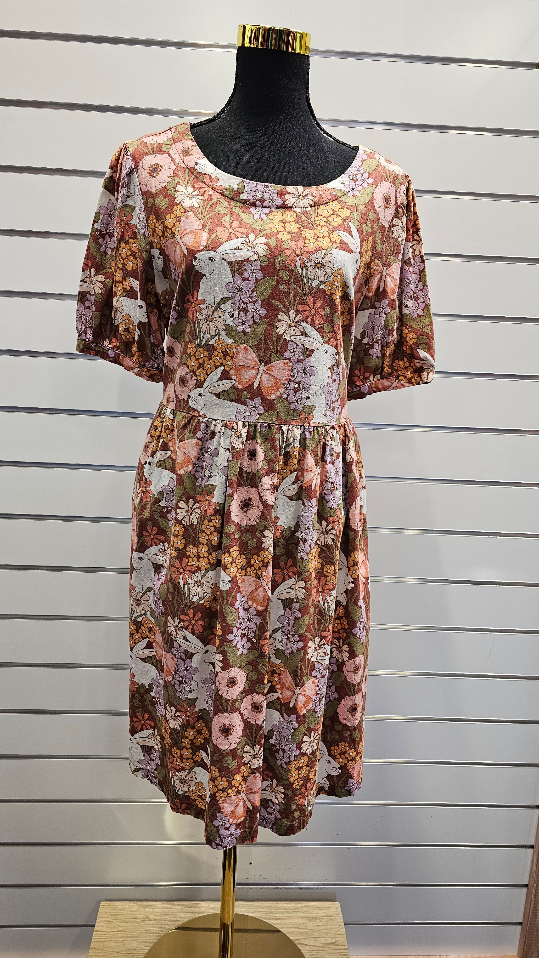 Princess Highway Short Sleeve Midi Dress, Cotton, And Linen