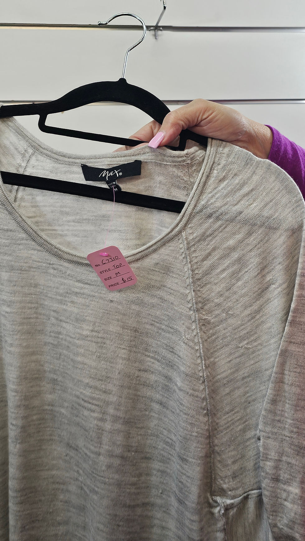 Thumbnail: Max Sleeveless Merino Vest, Light Grey M