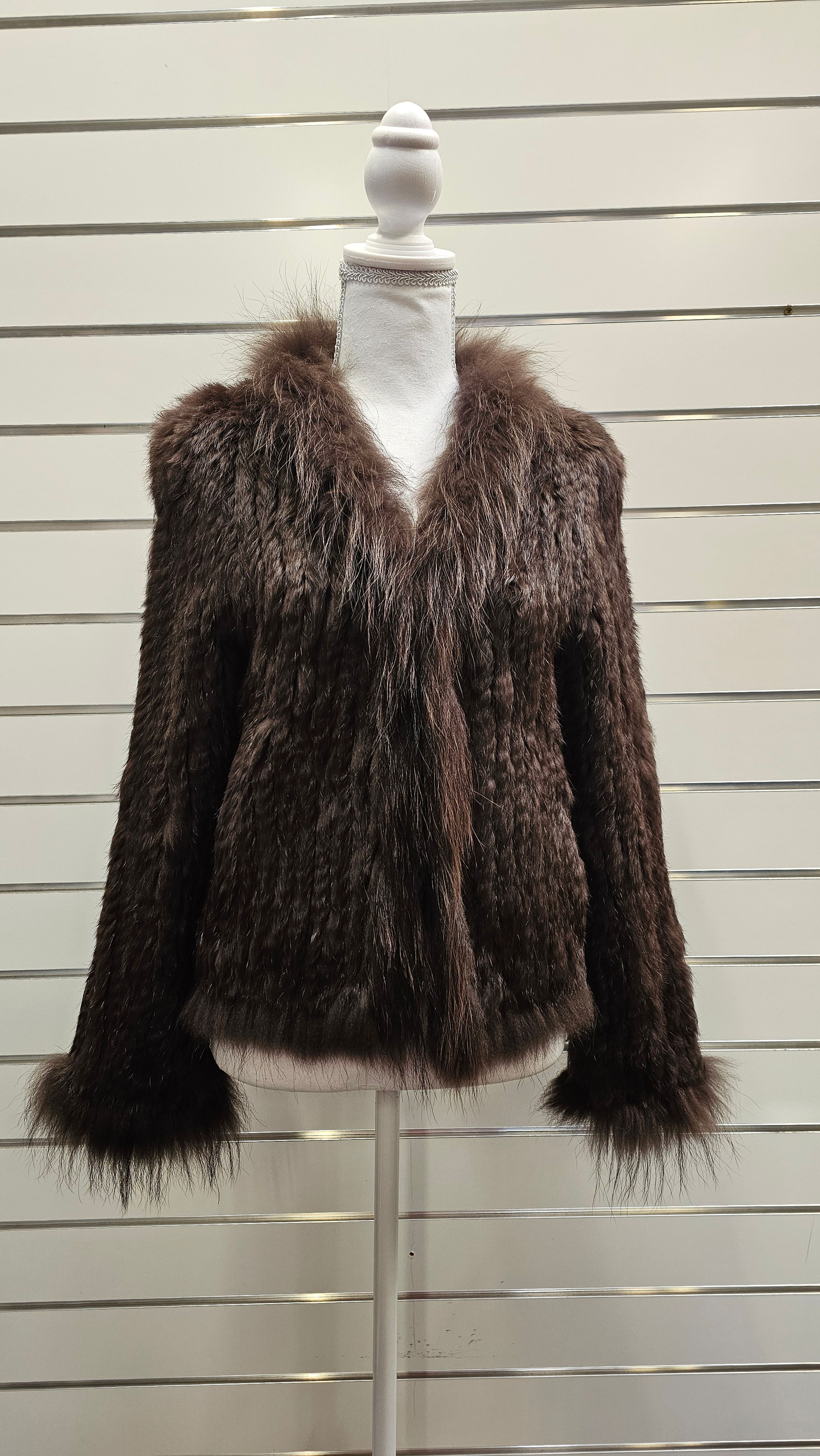 Australian Fur Brown Coat - S