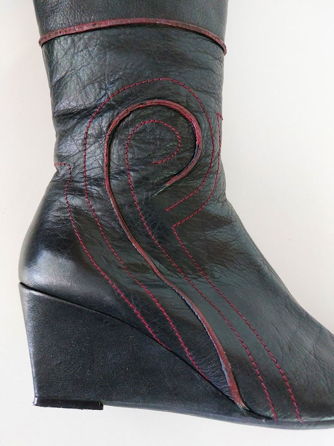Thumbnail: Hispanitas Black Boots with Red Stitching - 41