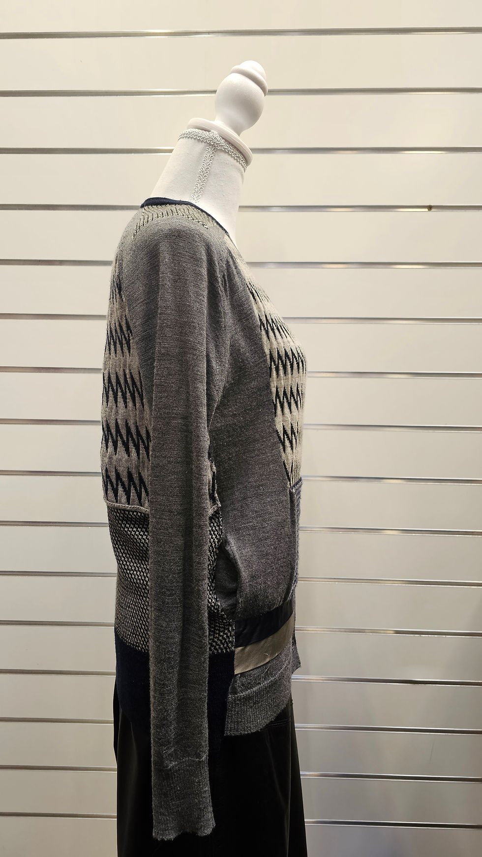 Thumbnail: JNBY Grey cardigan. Merino wool - size L