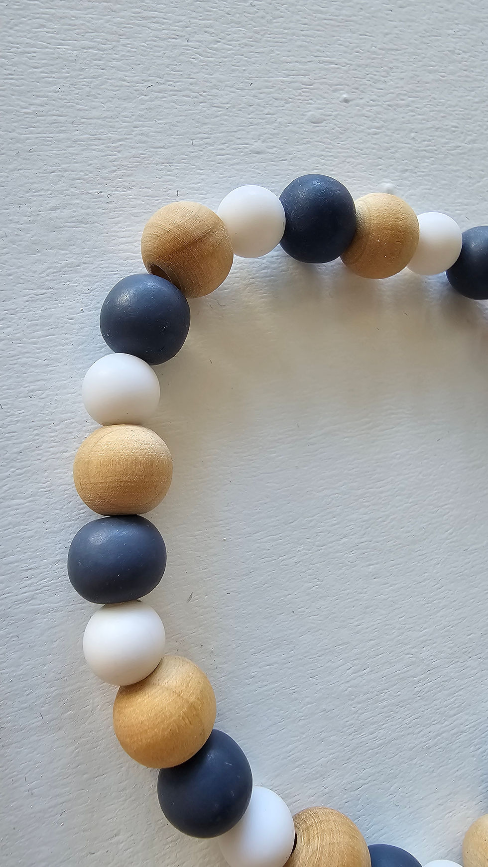 Thumbnail: Multi-colored wood beaded bracelet 