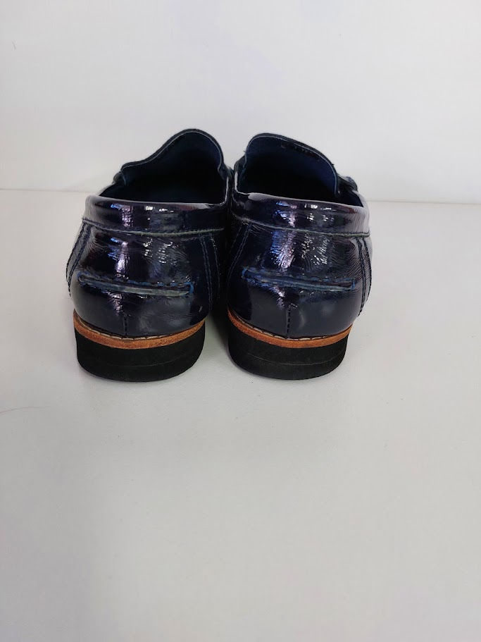 Thumbnail: Bresley Navy Pleather with Polka Dot Suede - 41