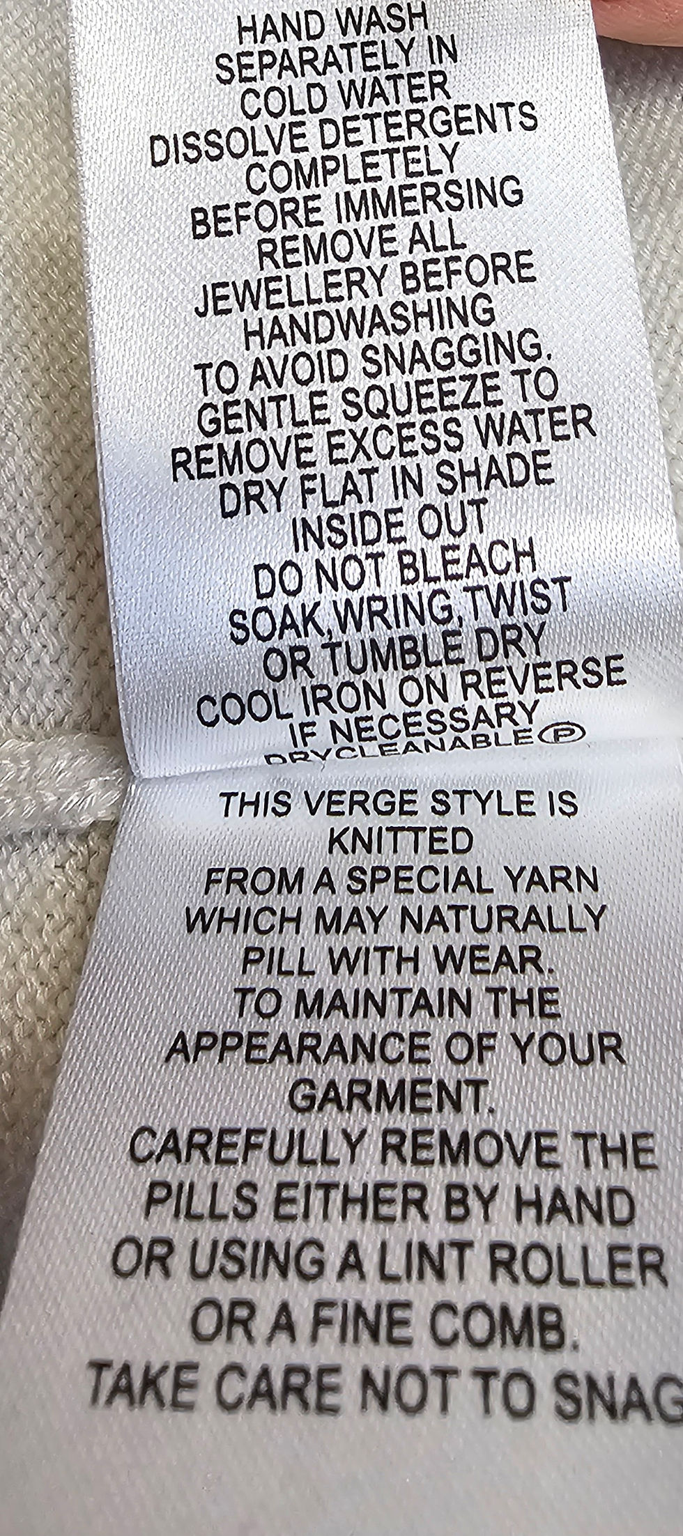 Thumbnail: Verge knitted cream shawl - size OSFA