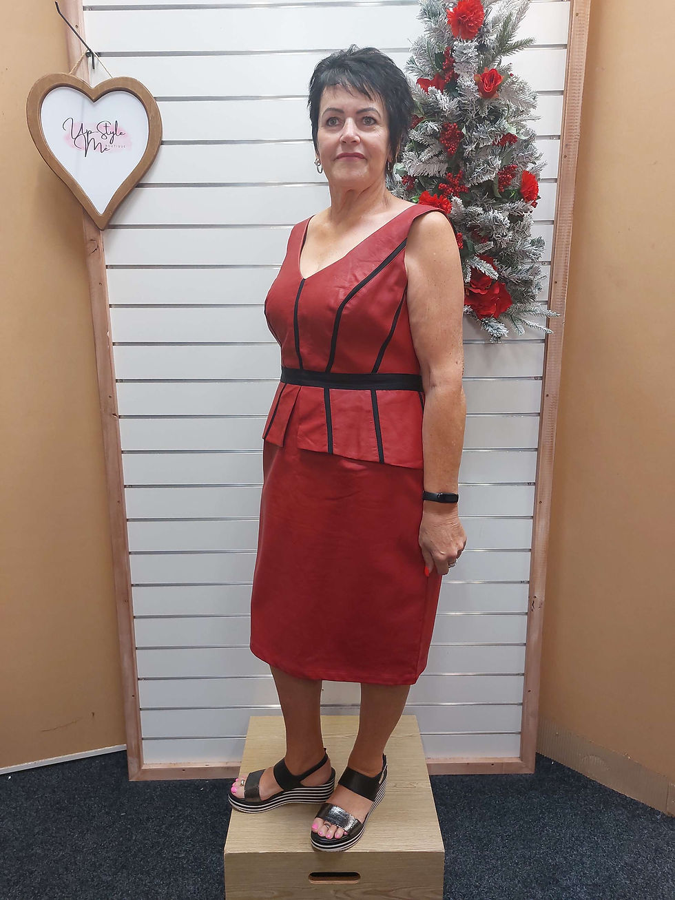 Thumbnail: City Chic Red Leather Dress