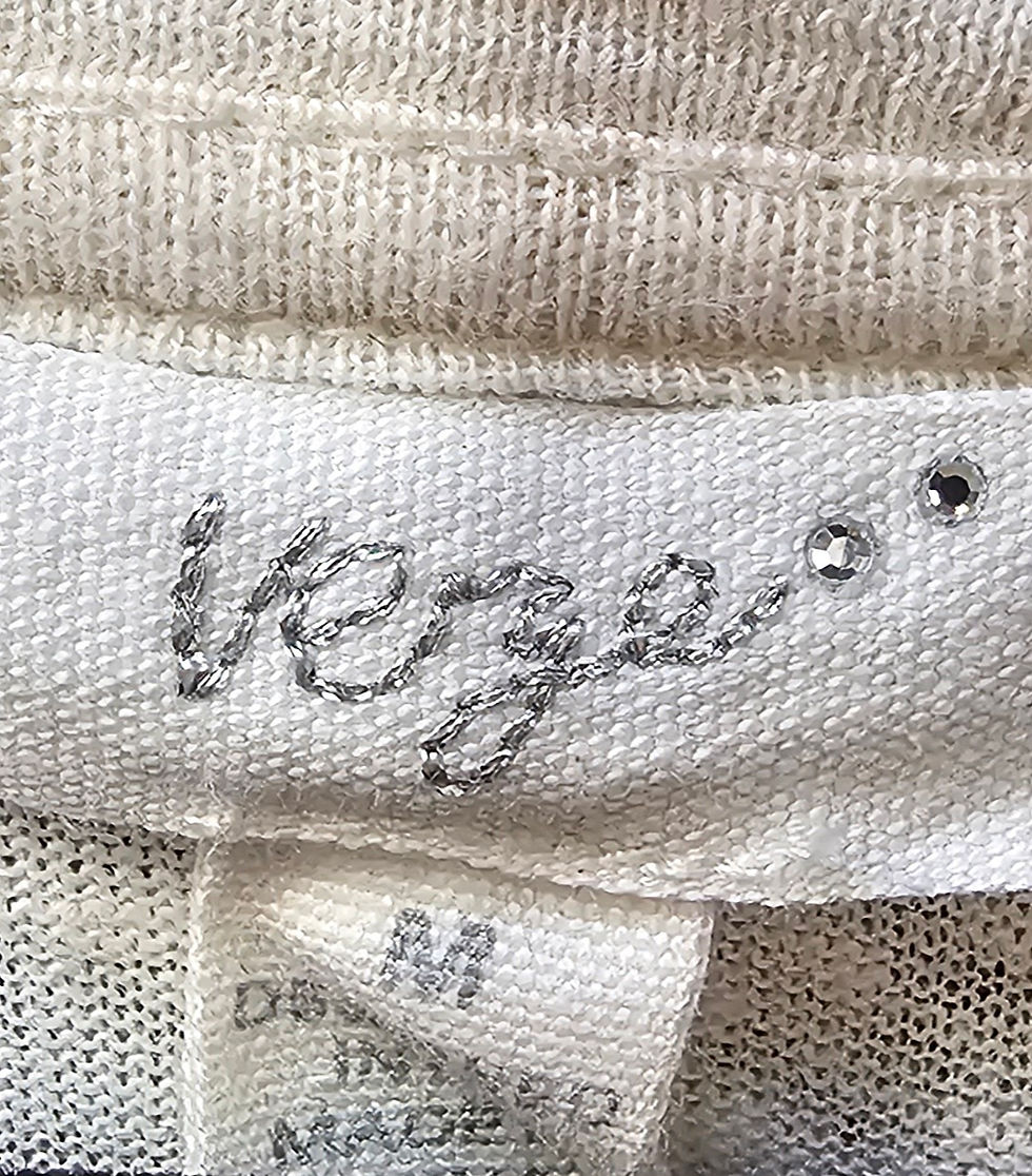 Thumbnail: Verge knitted cream long sleeve top - size M