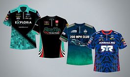 Four Sublimated Motorsports Shirts