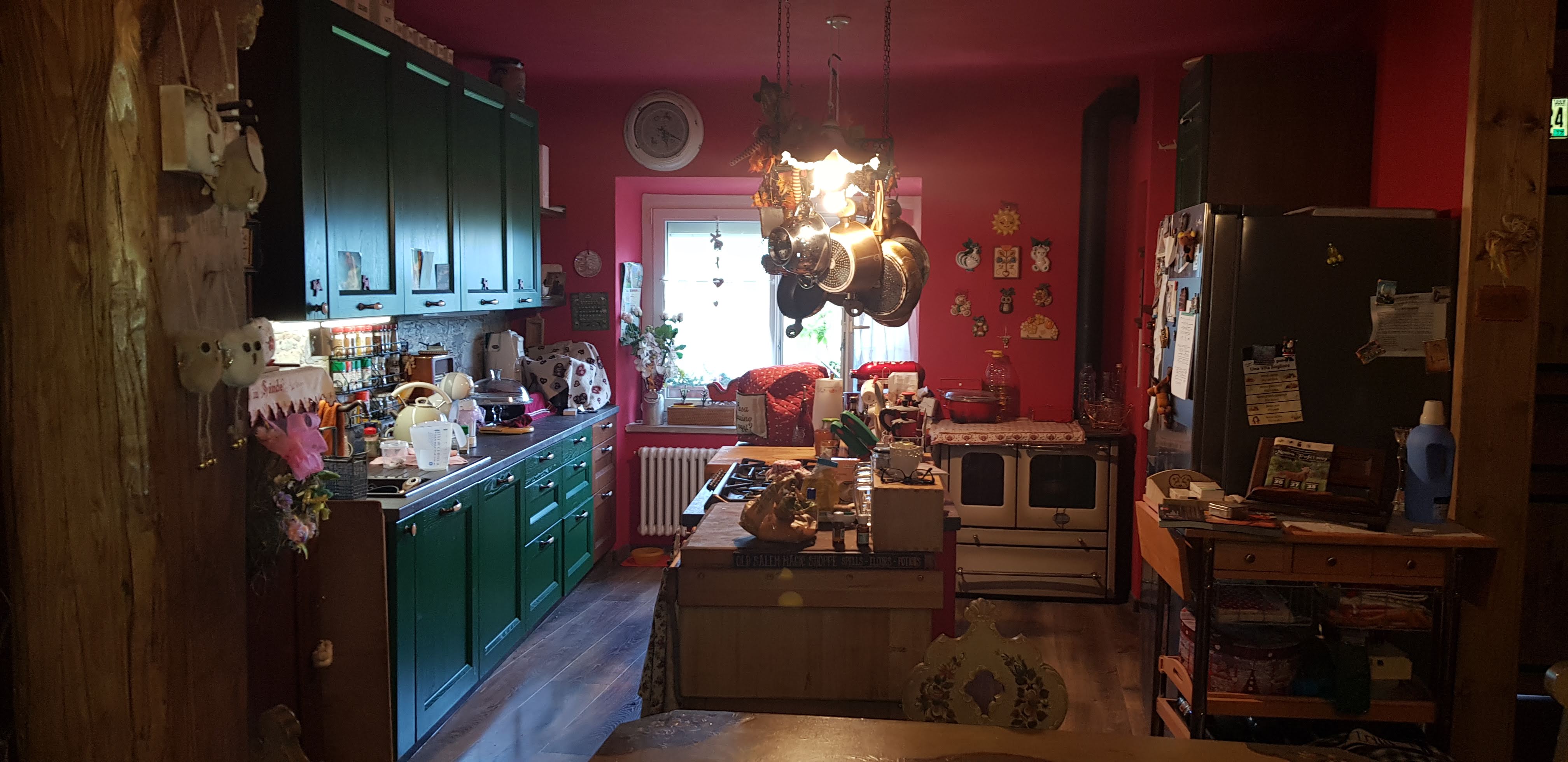the kitchen