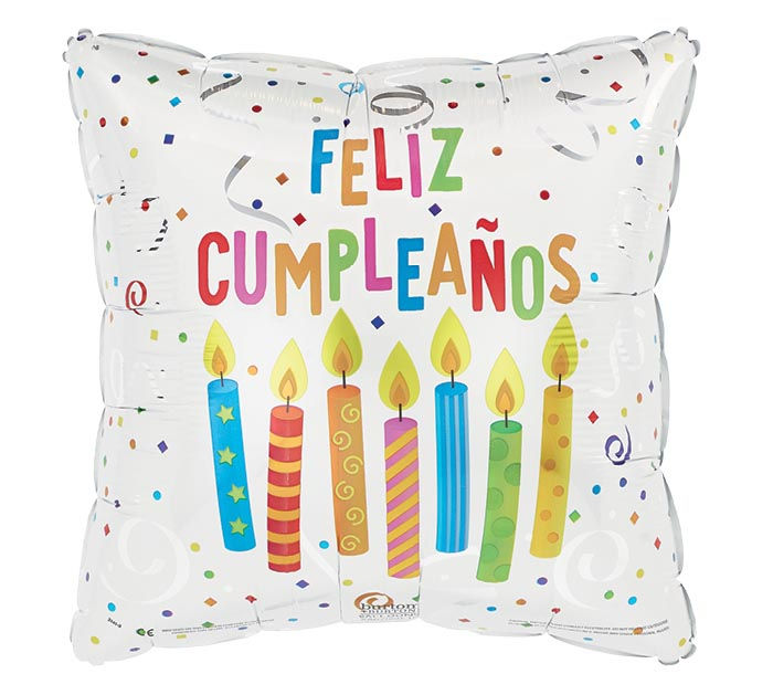17" SPANISH FELIZ CUMPLEANOS BALLOON