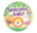 18" WELCOME BABY ANIMALS BALLOON