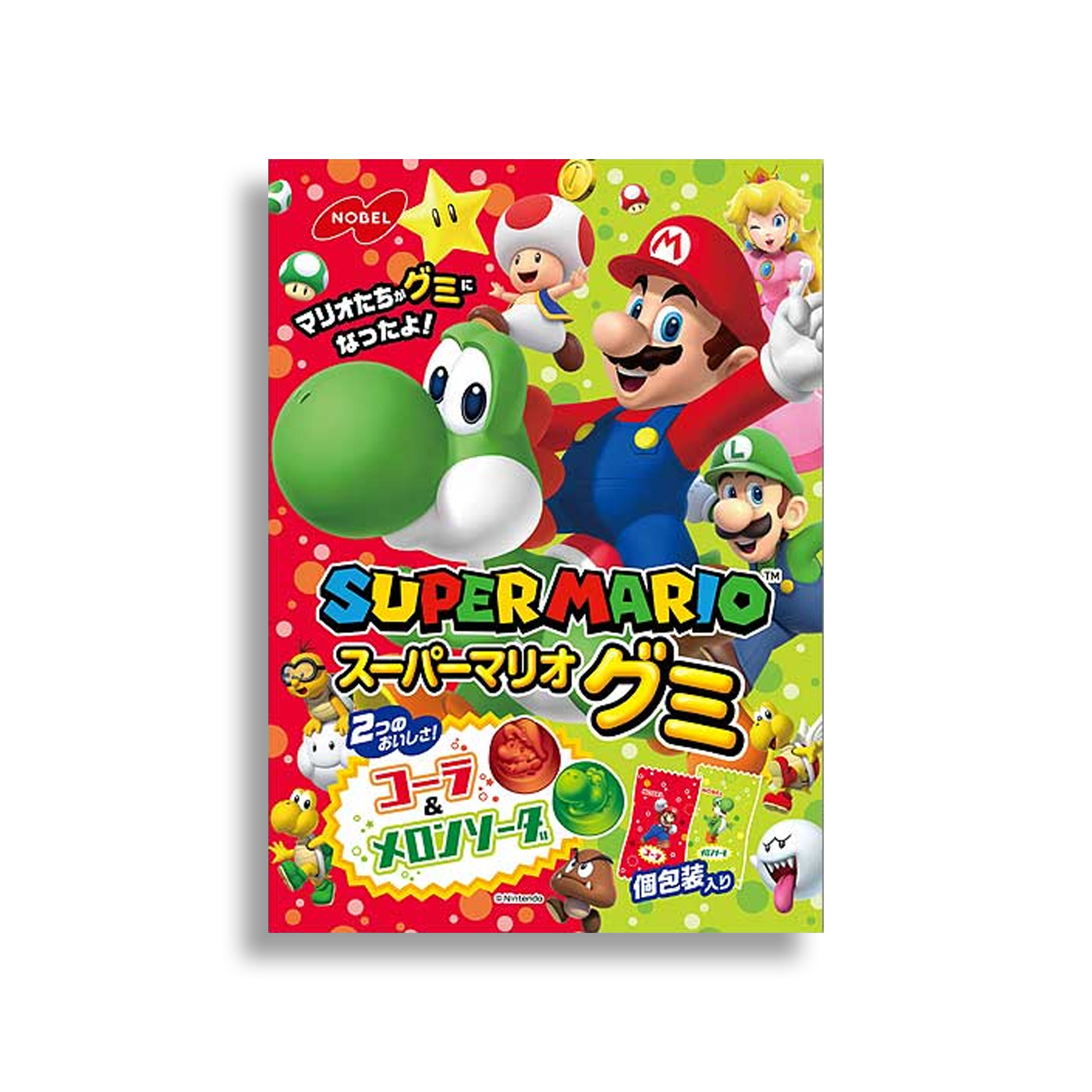 NOBEL Super Mario Cola & Melon Soda Flavour Gummy 85g