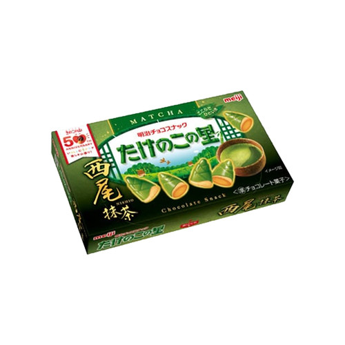 MEIJI Takenoko No Sato Chocolate Nishio Matcha Crackers 61g