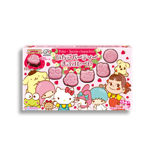 FUJIYA Peko X Sanrio Characters Strawberry Chocolate 15P | Sweetie