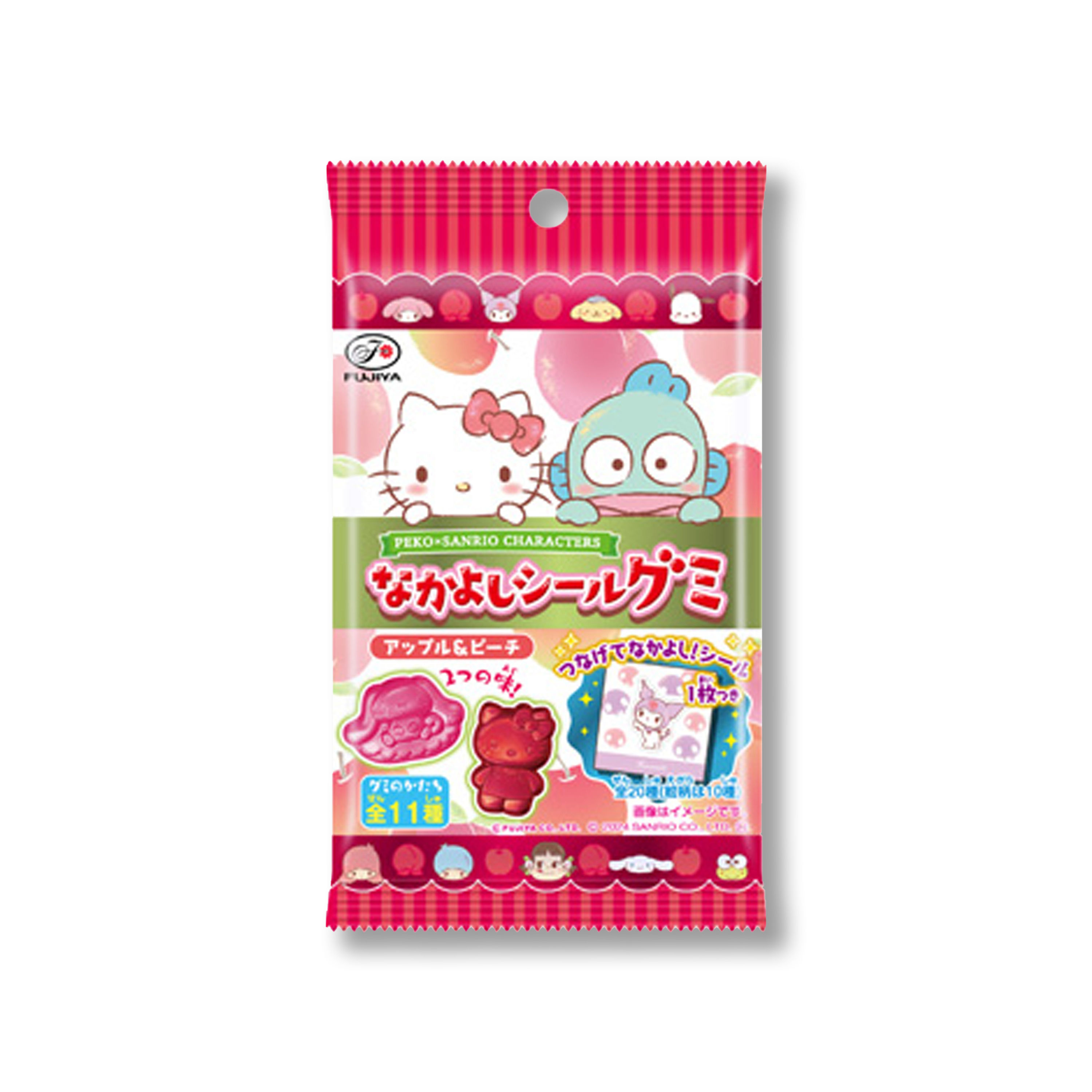 FUJIYA Peko X Sanrio Characters Apple & Peach Flavor Gummy 19g