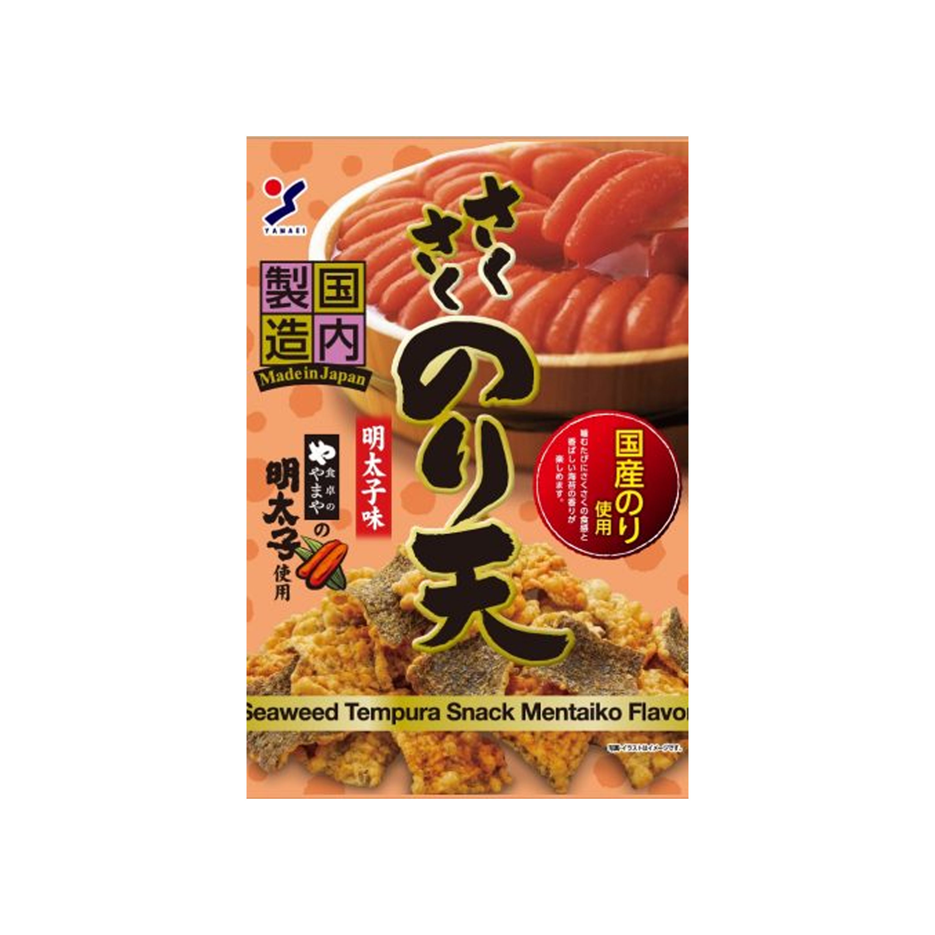 YAMAEI Crispy Yamaya Mentaiko Flavour Nori Tempura Snack 63g