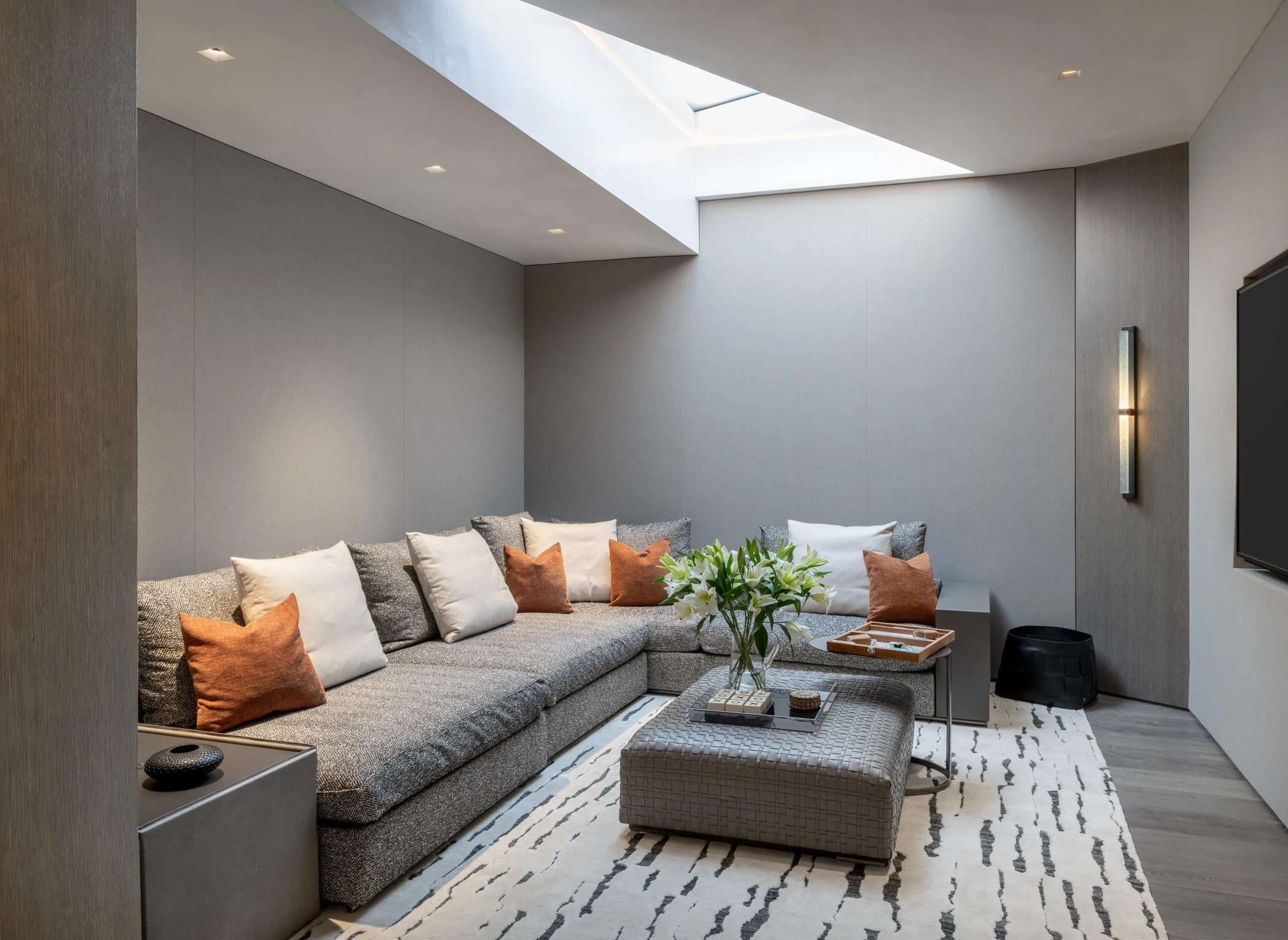 rug placement in living room