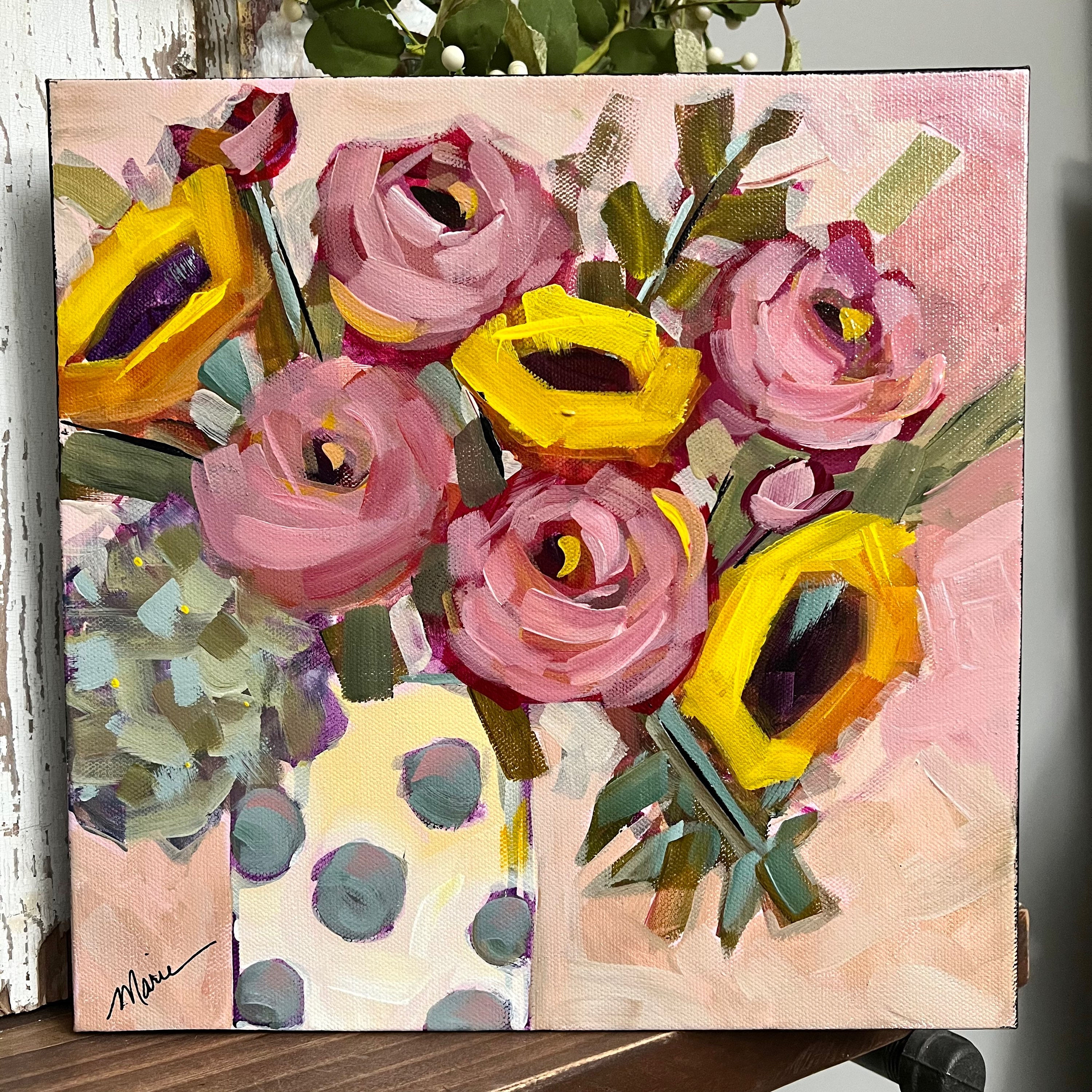 “Polka Dot Fun” 12” x 12”