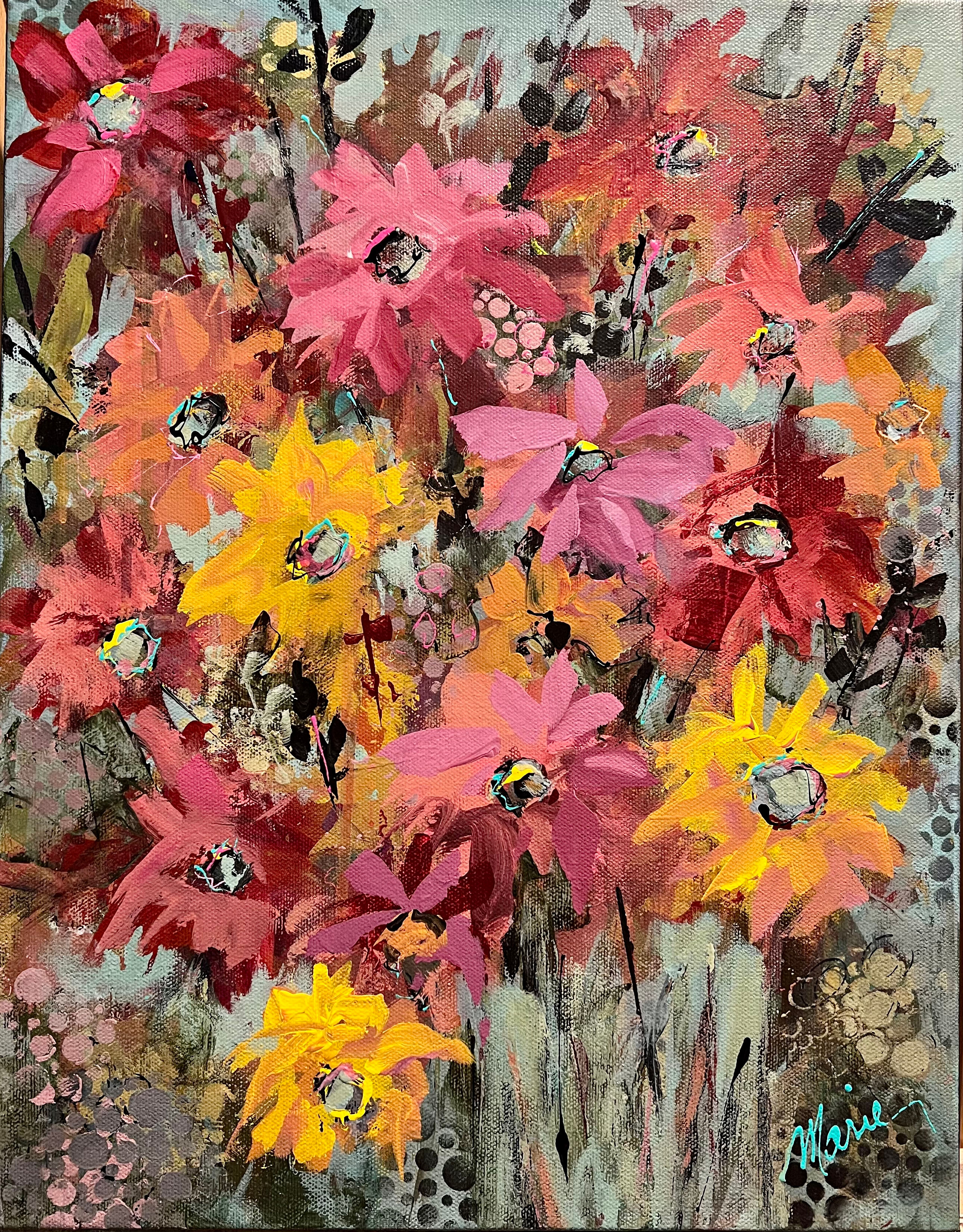 “Wild-hearted Blooms” 14” x 18”