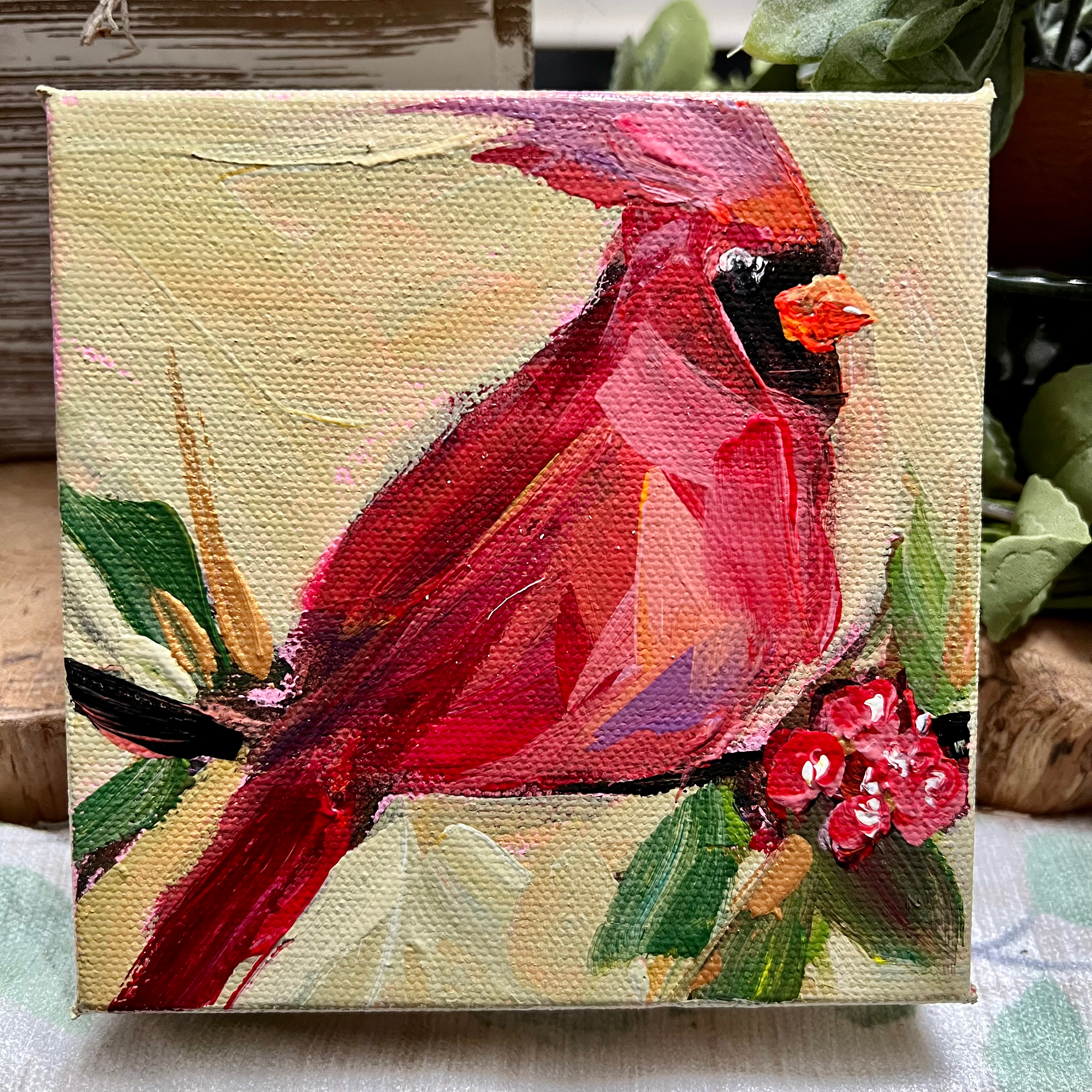 Cardinal  Sitting Pretty 5x5