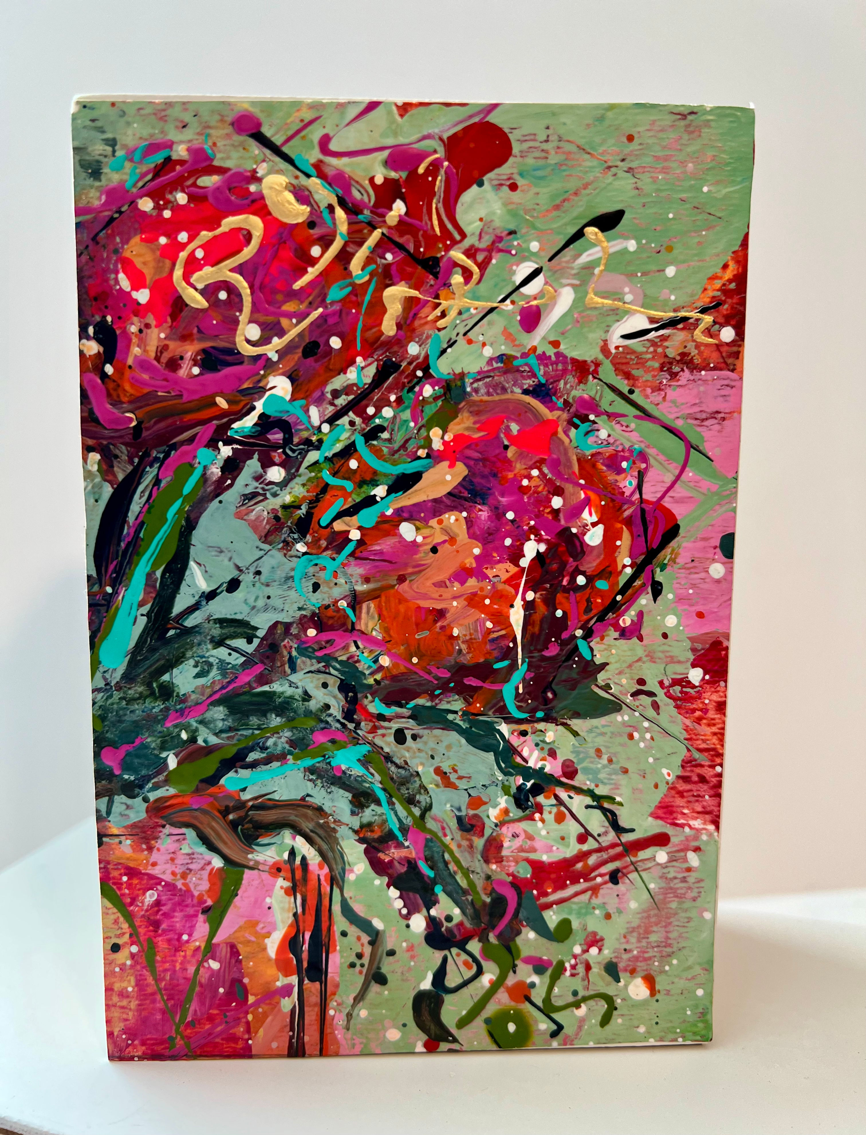“Pieces of a Garden” - Wood 4” x 6” x 2” 