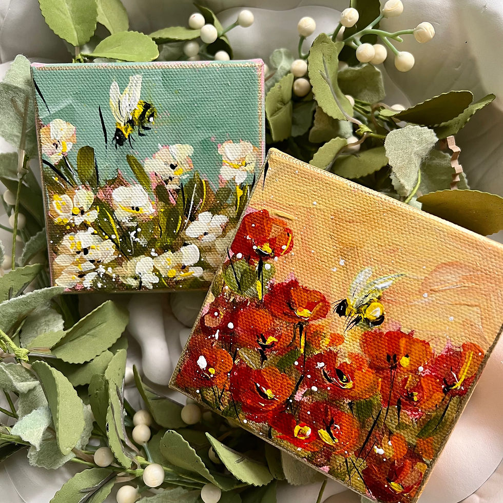 Thumbnail: Yellow Blooms & Buzz the Bee #1 4 x 4 