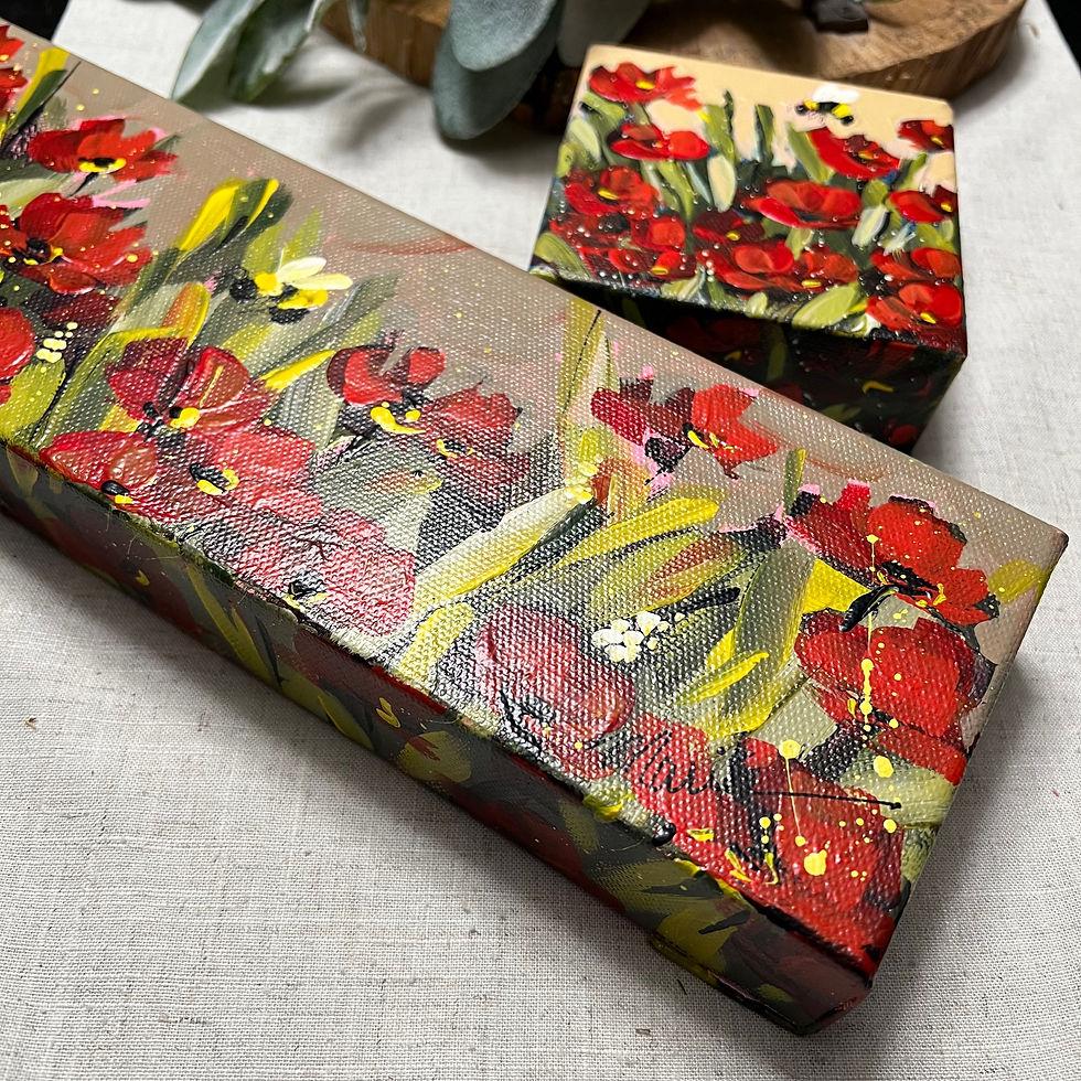 Thumbnail: “Attracted to Poppies” 12” x4” 