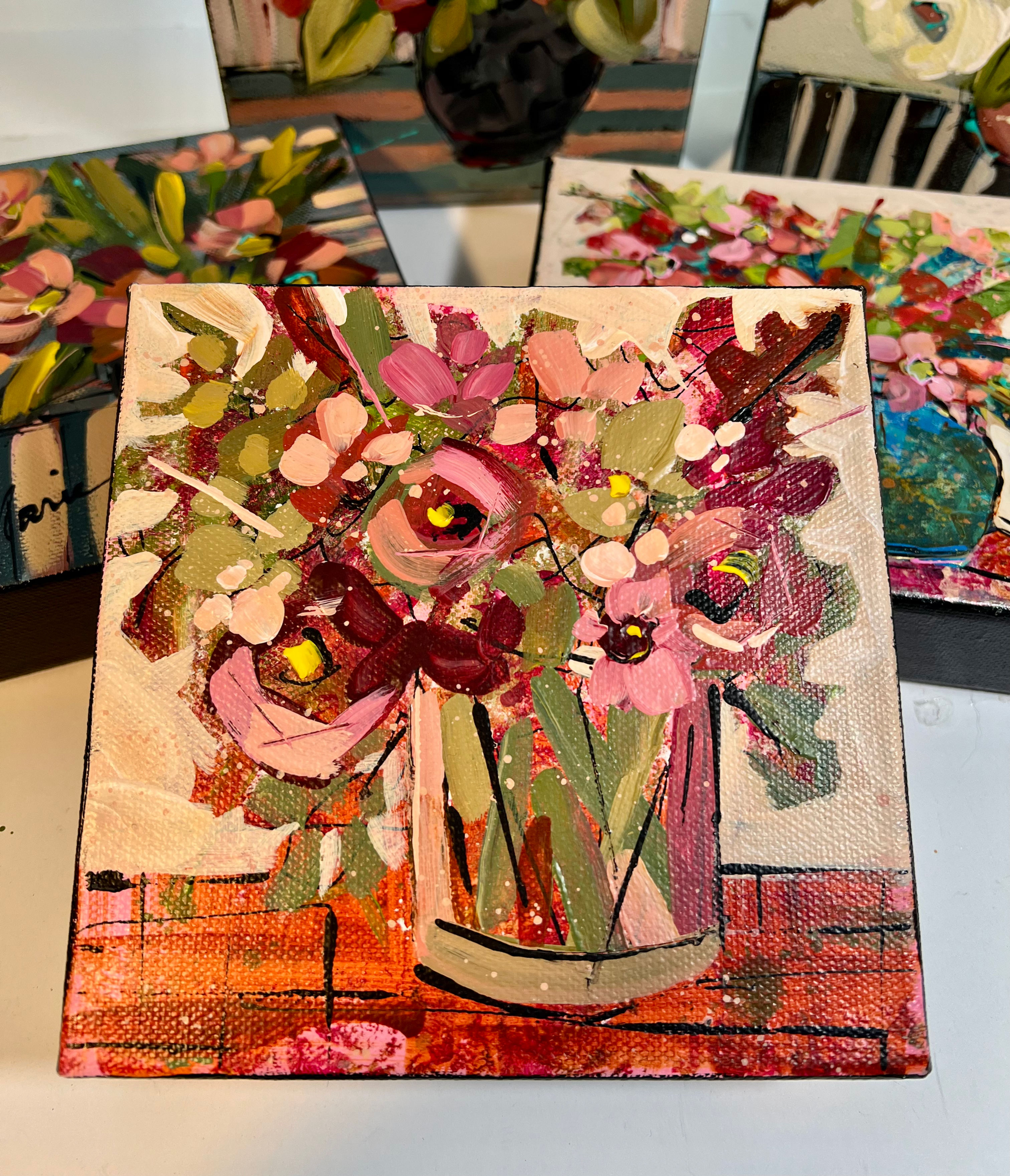 “Blush Bouquet “ 6” x 6”