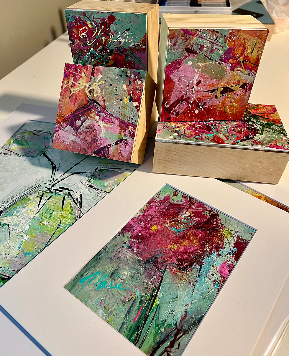 Thumbnail: “Reimagined Blooms” - Wood 4” x 6” x 2” 