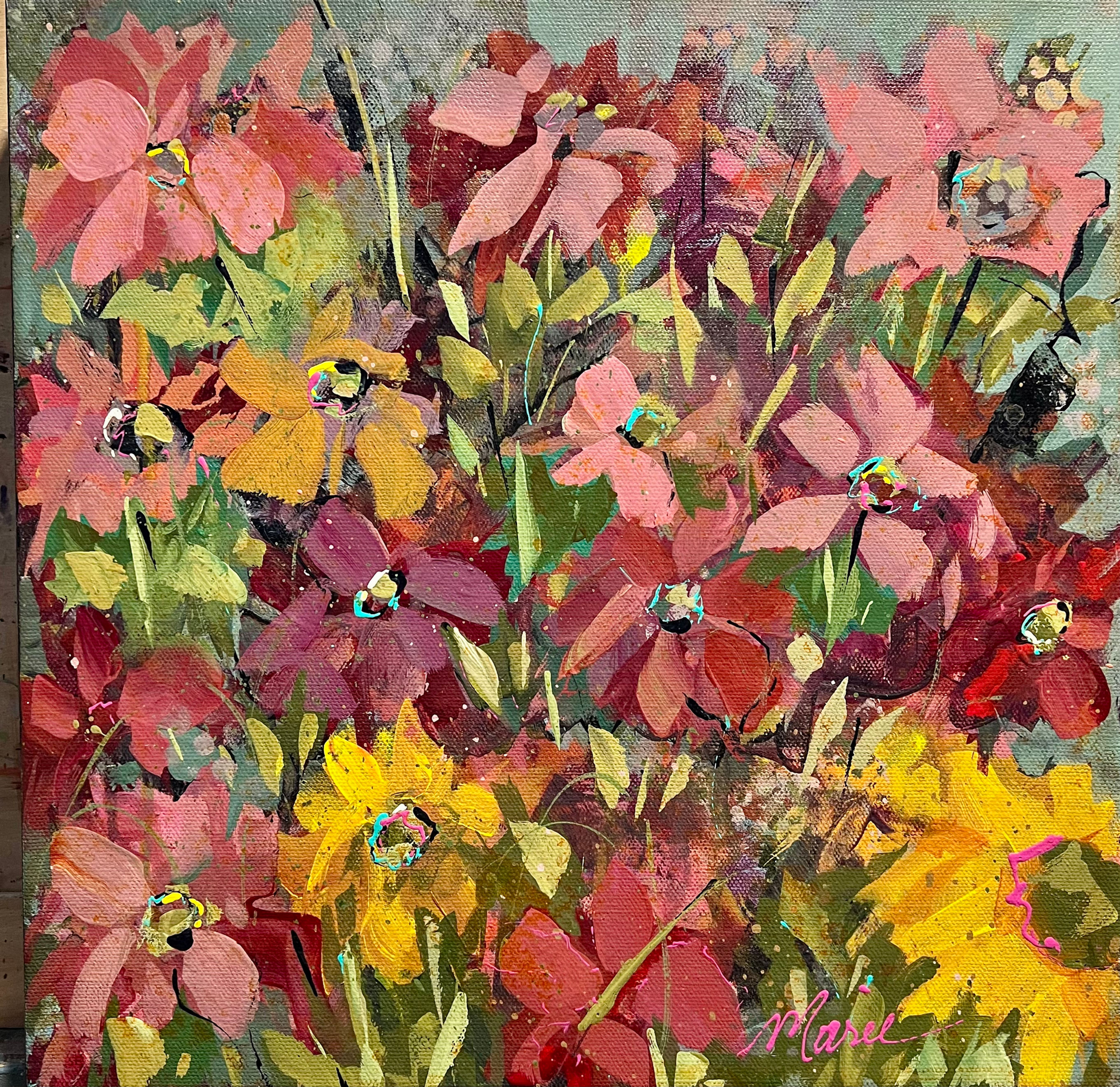 “Blooming Harmony” 14” x 14”