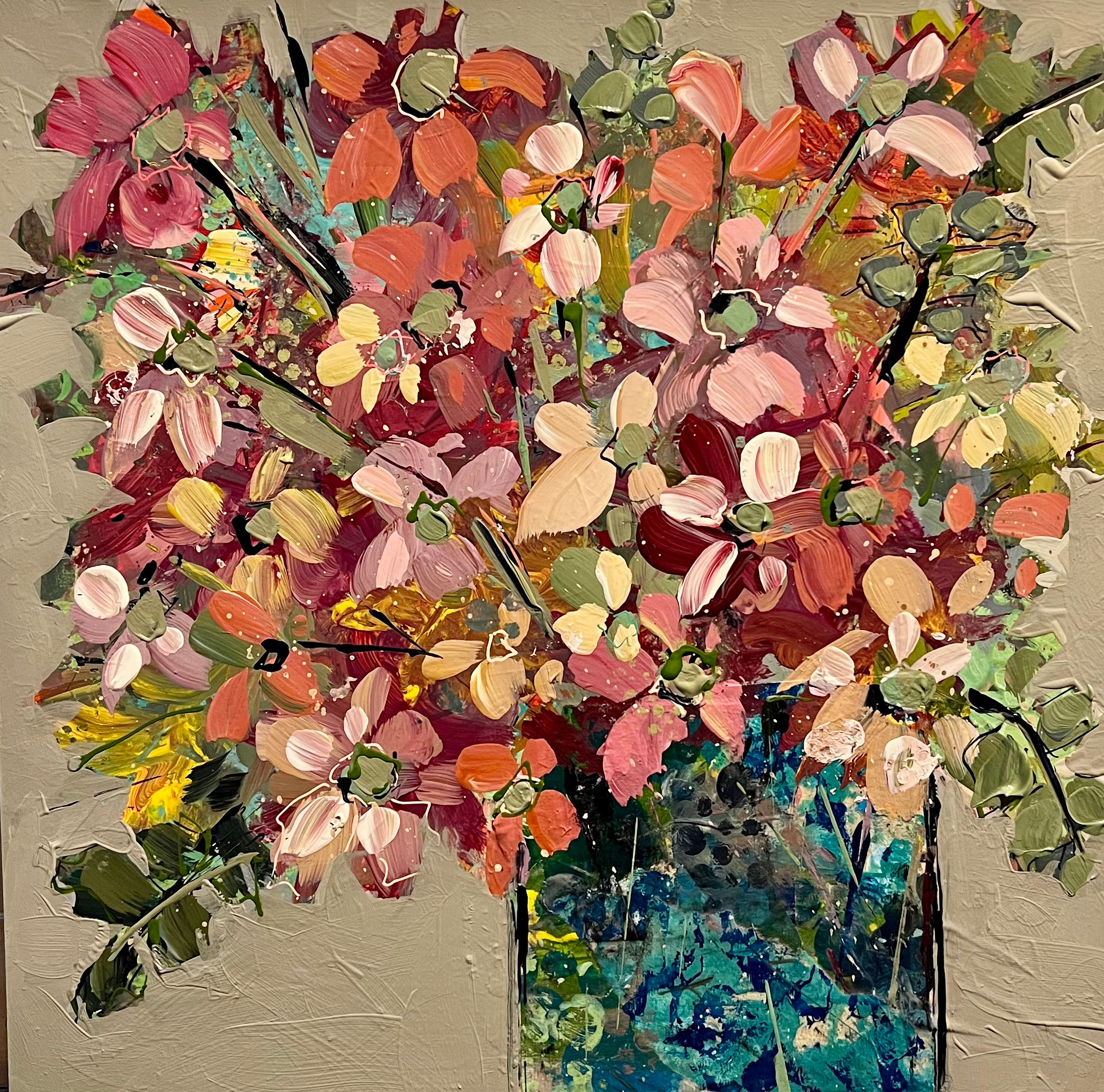 “Wild-hearted Bloom ” 12” x 12”