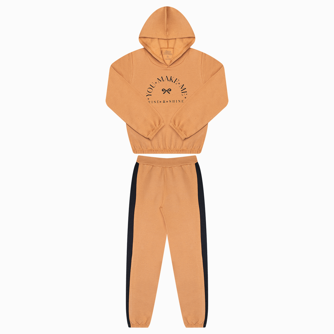 Conjunto Feminino em Moletom c/ Perolas Aplicadas