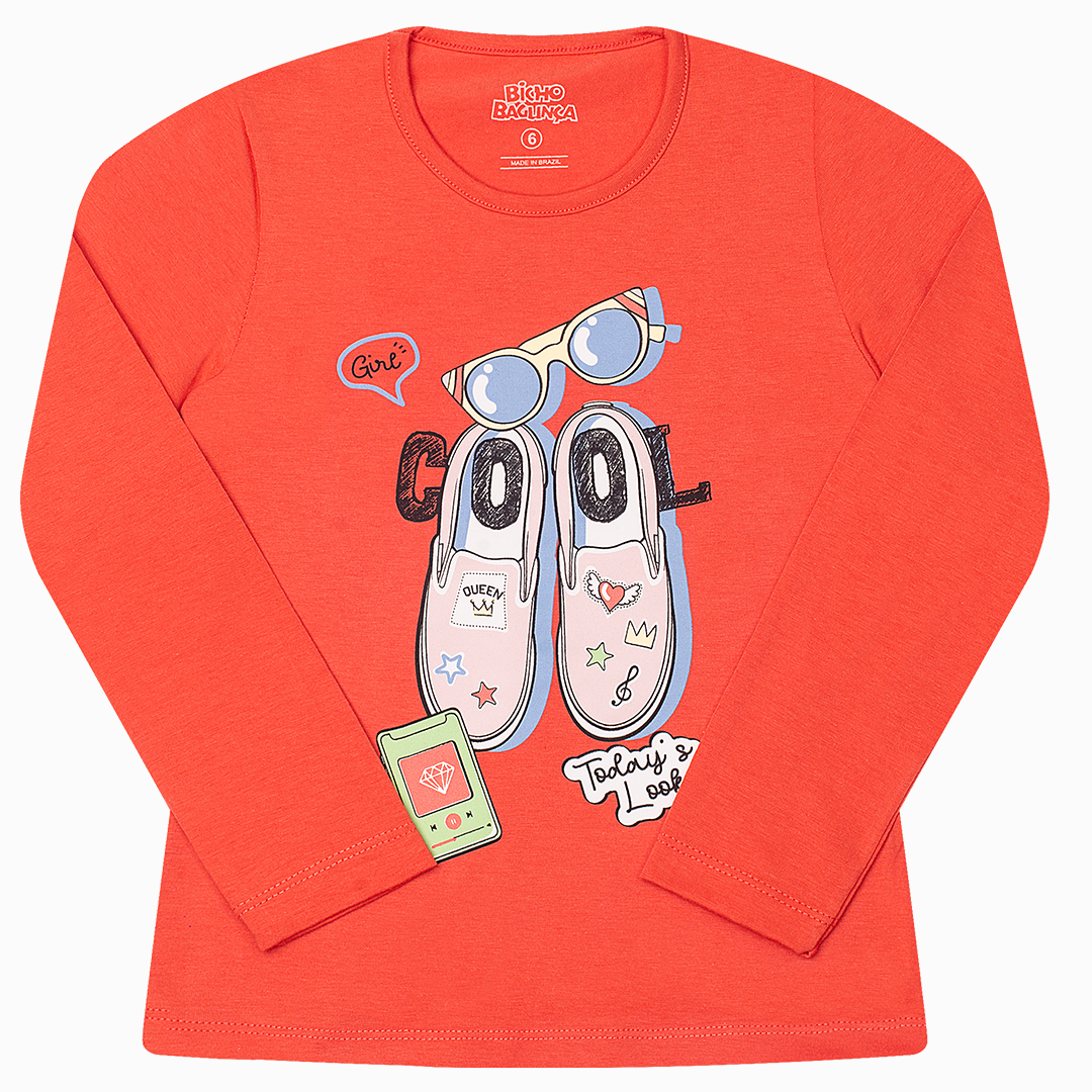 Blusa Feminina Infantil em Cotton