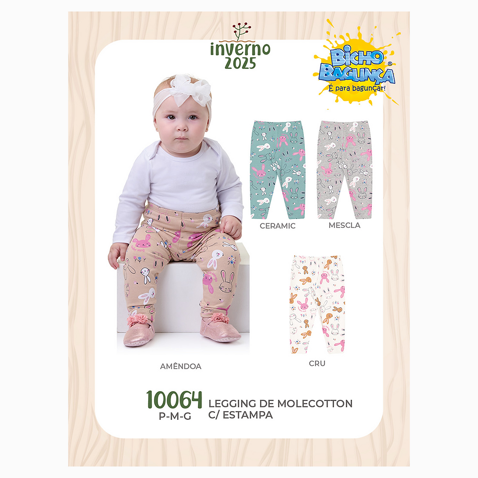 Miniatura: Calça Legging Feminina em Molecotton Estampada