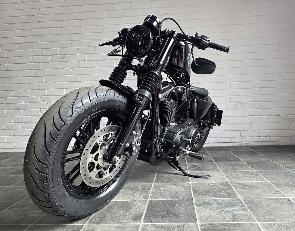Thumbnail: Black Fork Covers For Harley Sportster X48 Forty Eight XL1200X 2016-22