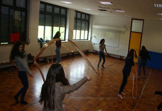 Alunos em ensaio