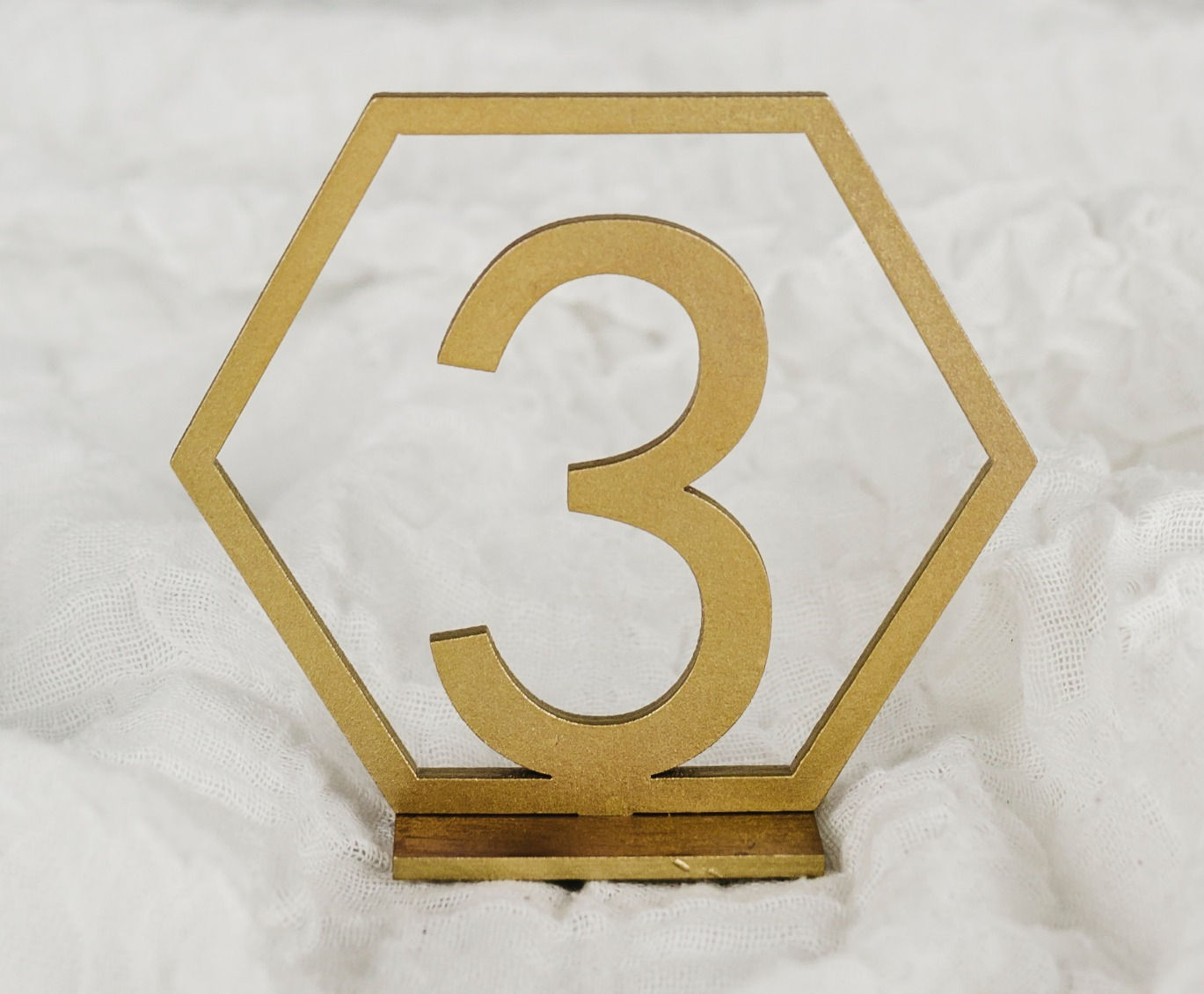 Tischnummern | Holz | gold