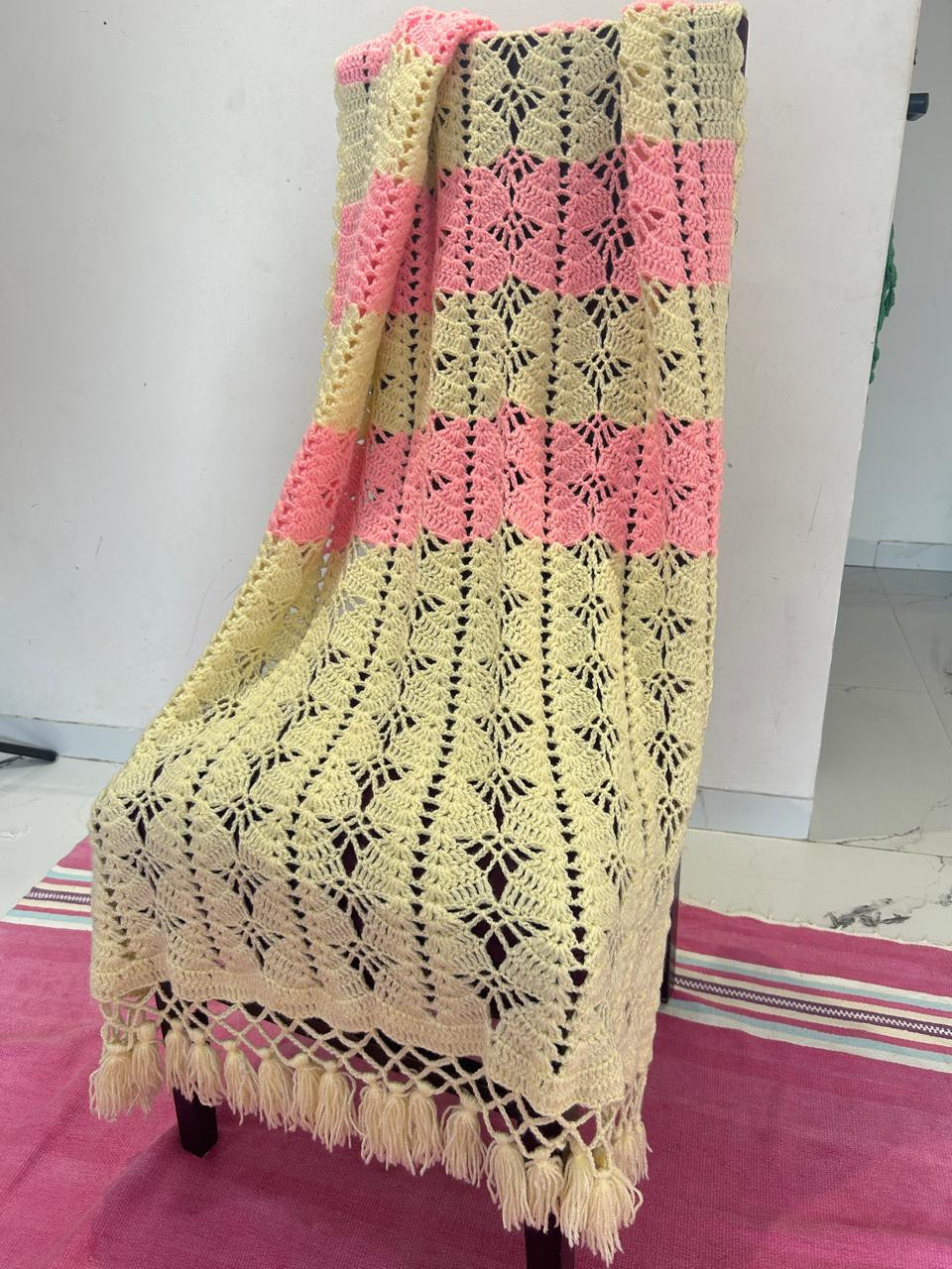 Pink-White Baby Blanket