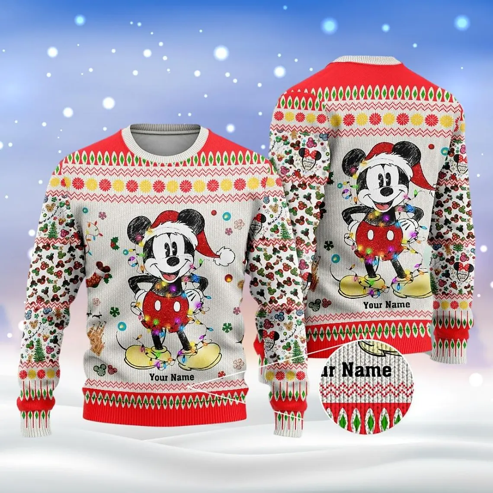 Personalized Disney Ugly Christmas Sweaters for the Holidays