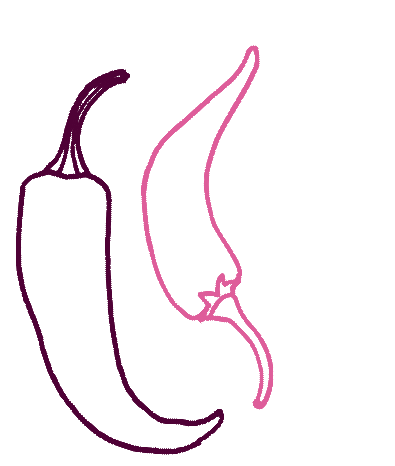 Softly spicy peppers and jalapeños