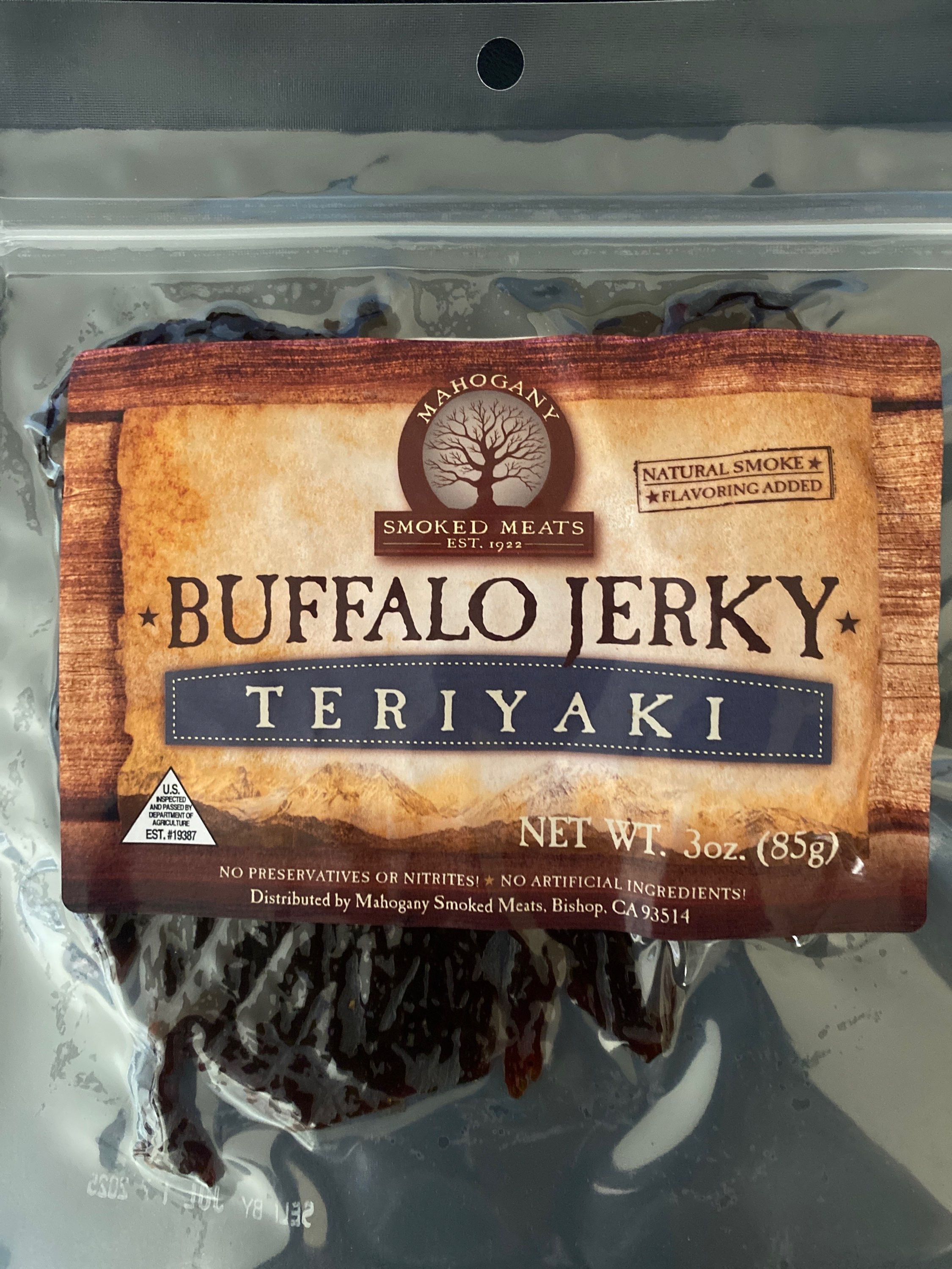 Mahogany Smoked Buffalo Jerky