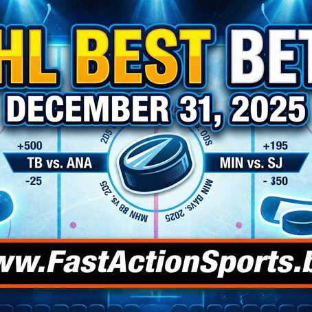 NHL BEST BETS 12/31/25