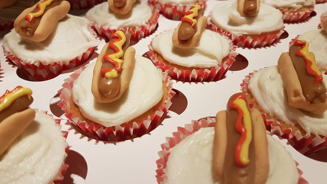 Hot dog cupcake heaven